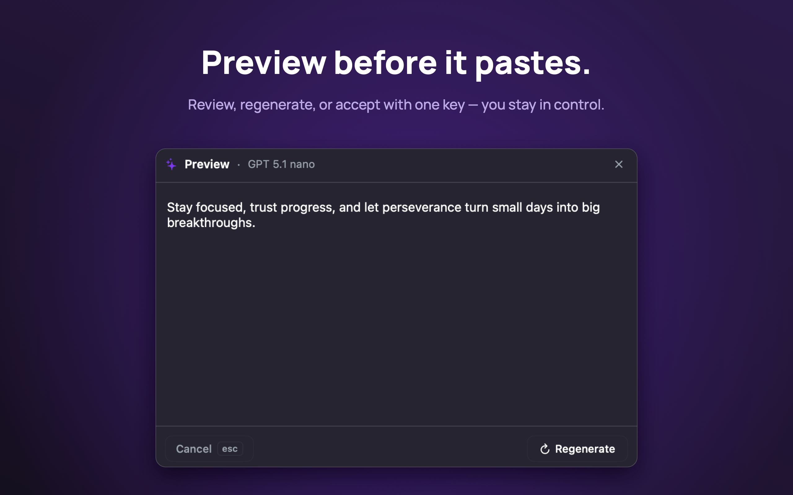 Preview the result before it pastes